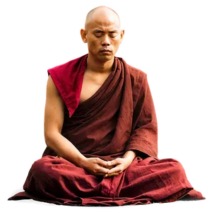 Bald Monk Meditating Png Eqc92 PNG image