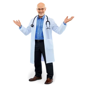 Bald Scientist Cartoon PNG Qbn56 PNG