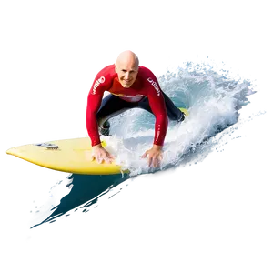 Bald Surfer Riding Wave PNG 30 PNG