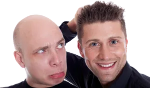 Bald_vs_ Full_ Hair_ Comparison PNG
