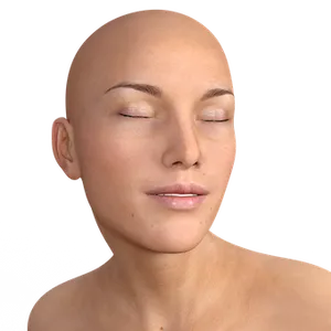 Bald Woman Portrait3 D Render
