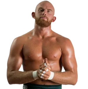 Bald Wrestler Intense Stare PNG image