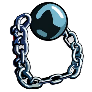 Ball And Chain Flat Design Png 06282024 PNG image