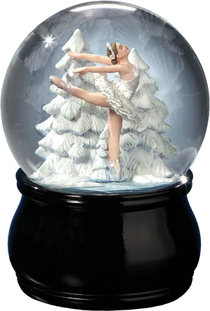 Ballerina Snow Globe PNG image