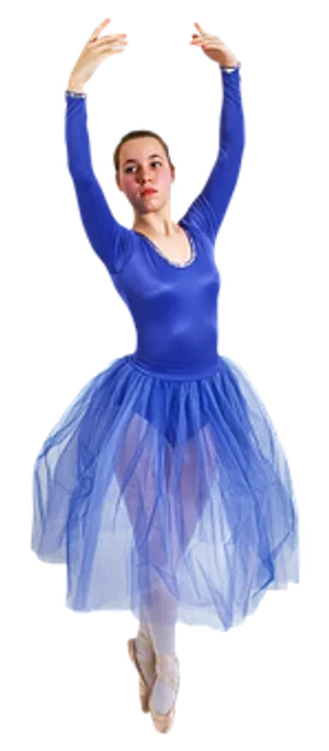 Ballerinain Blue Performing PNG image