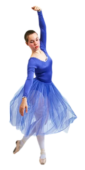 Ballet Dancerin Blue Tutu PNG image