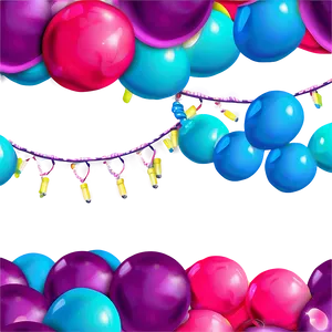 Balloon Garland C PNG image