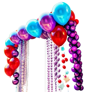 Balloon Garland For Special Occasions PNG 3
