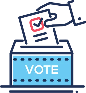 Ballot Box Voting Illustration PNG