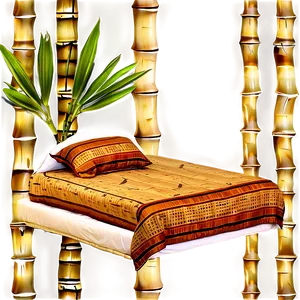 Bamboo Bed Sheet Png Bnw PNG image