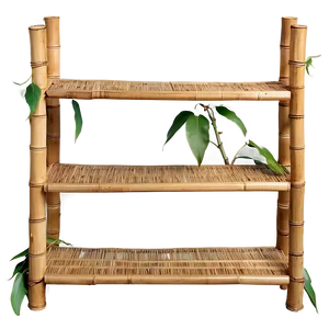 Bamboo Bookshelf PNG Qks18 PNG