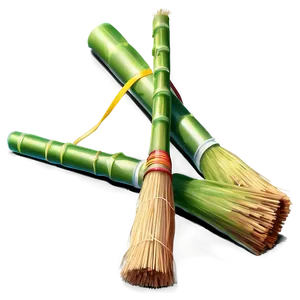 Bamboo Broom PNG Tek