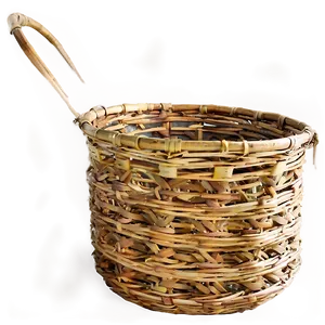 Bamboo Eco-friendly Laundry Basket PNG 06132024