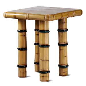 Bamboo End Table PNG Qin74