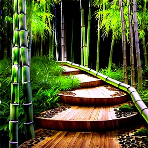 Bamboo Forest Path Png 05032024 PNG image