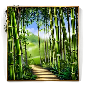 Bamboo Forest Path Png 06262024 PNG image