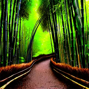 Bamboo Forest Path PNG 18
