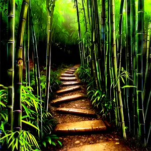 Bamboo Forest Path Png 7 PNG image