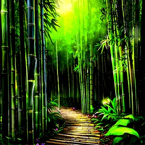 Bamboo Forest Path PNG Cbg80