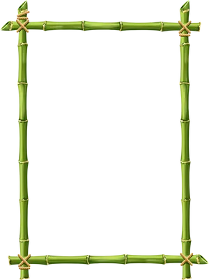 Bamboo Frame Border PNG image