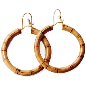 Bamboo Hoop Earring PNG 05252024 PNG