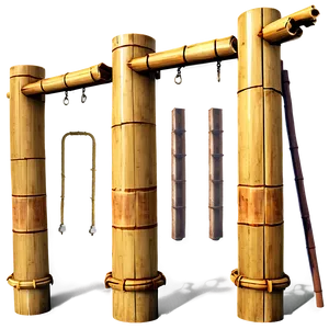 Bamboo Pergola PNG Iac43