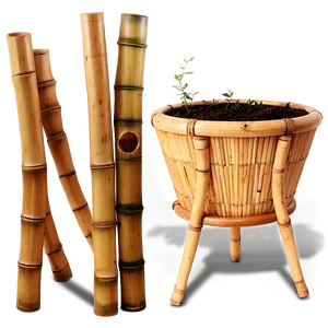 Bamboo Planter Box PNG Mke
