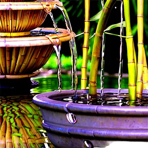 Bamboo Water Fountain PNG Cul48 PNG