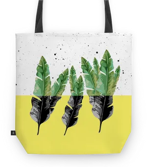 Banana Leaf Tote Bag Design PNG image