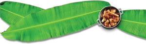 Banana Leafwith Food Presentation PNG