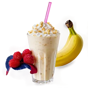 Banana Milkshake PNG 3