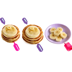 Banana Pancakes Breakfast PNG Nxj