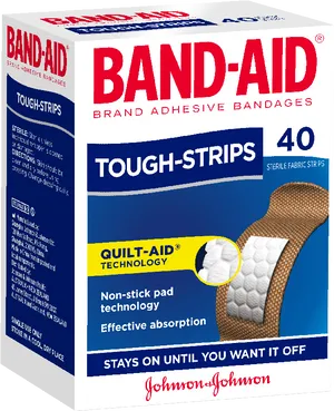 Band Aid Tough Strips Box PNG image