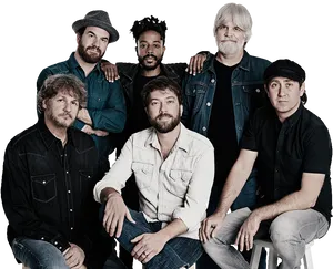 Band Portrait Blue Background PNG