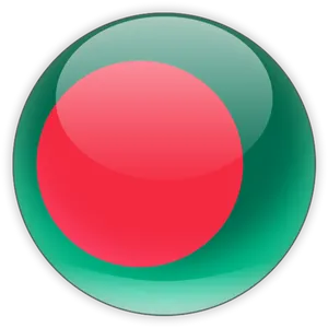 Bangladesh Flag Button PNG image