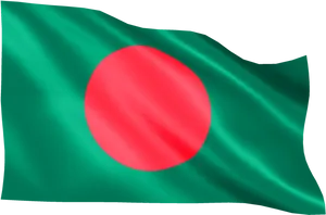 Bangladesh National Flag Waving PNG image