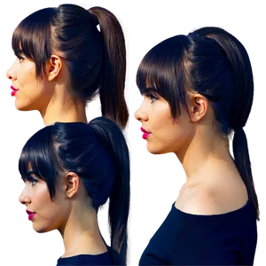 Bangs And Updo Style Png 43 PNG image