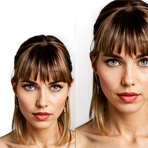 Bangs For Heart Shaped Face Png 63 PNG image