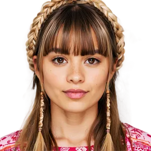 Bangs With Braid Ideas Png Oxx PNG image