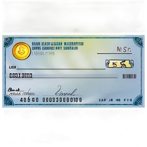 Bank Check D PNG image