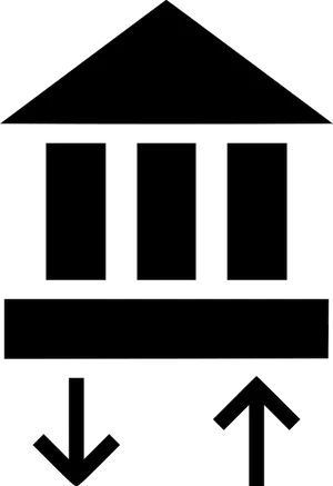 Bank Icon Deposits Withdrawals PNG image