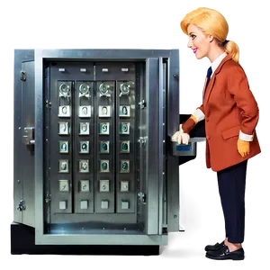Bank Vault With Cashier PNG Gng54 PNG
