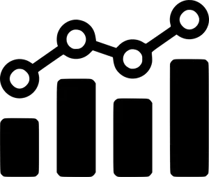 Bar Chartand Line Graph Icon PNG