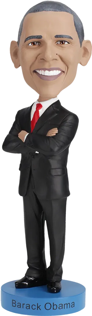 Barack Obama Bobblehead Figure PNG image