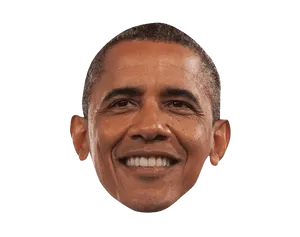 Barack Obama Smiling Portrait PNG image
