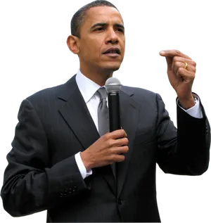 Barack Obama Speaking Event PNG image