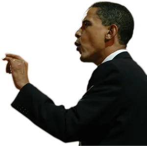 Barack Obama Speaking Gesture PNG image