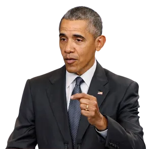 Barack Obama Speaking Gesture PNG image