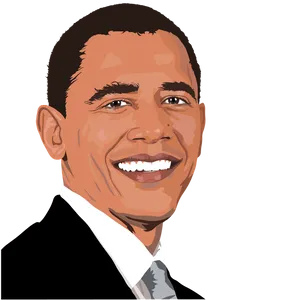 Barack Obama Vector Portrait PNG image
