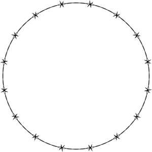 Barbed Wire Circle Graphic PNG image